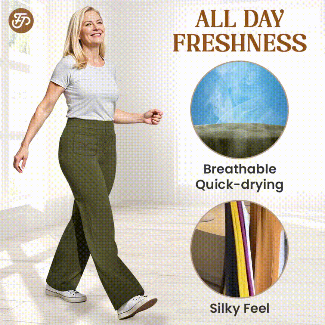 💖SALDI 2025 NUOVI MODELLI 50% DI SCONTO💷Pantaloni elasticizzati casual a vita alta da donna
