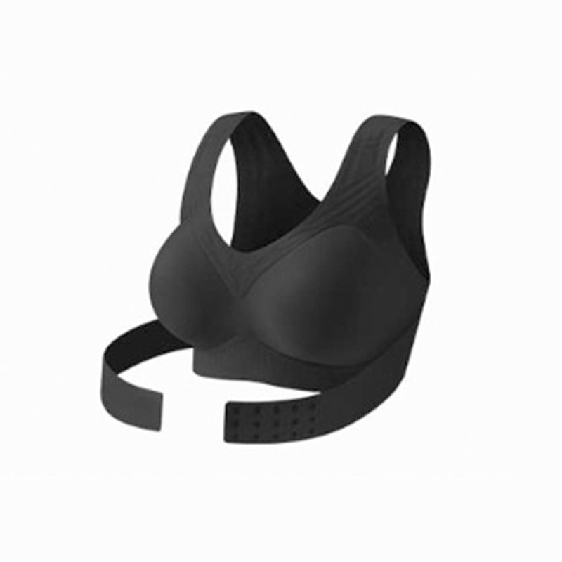 【Postural korrektion】 Kvinders beige trådløs bh, bløde åndbare ikke-aftagelige formstøbte skåle, Yoga Fitness Sportstøj til Gym & Daglig træning