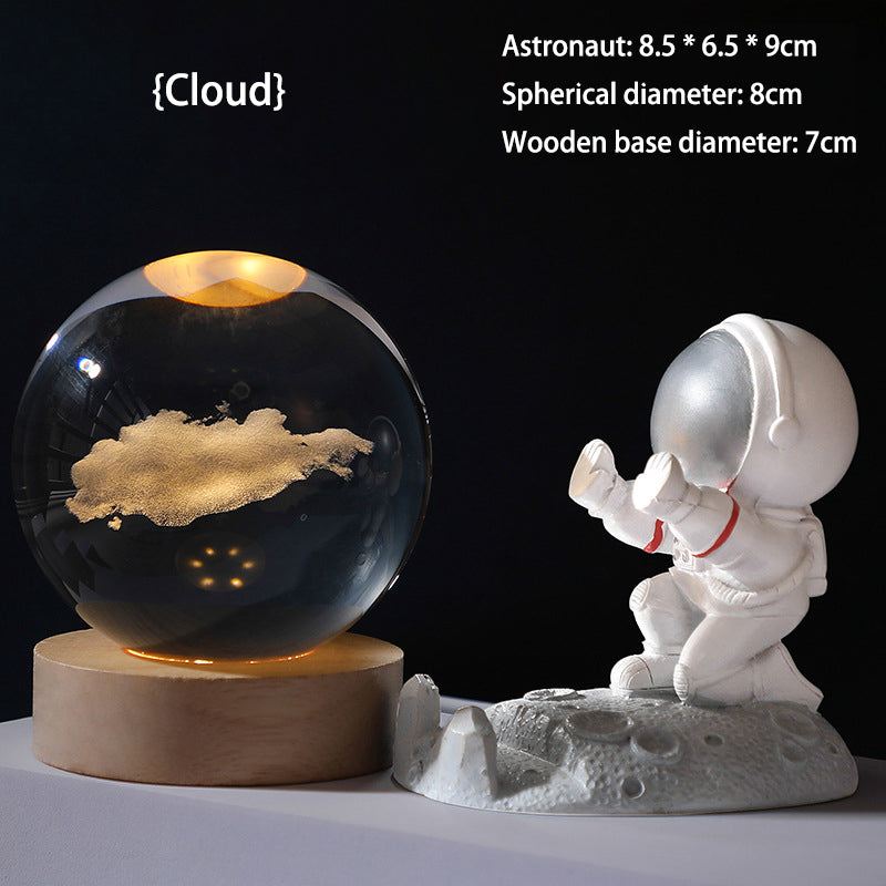 Lampada decorativa notturna con sfera di cristallo galassia 3D di Pasqua💖ACQUISTA 3 E RICEVI IL 10% DI SCONTO
