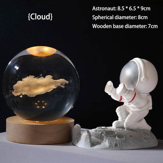 Lampada decorativa notturna con sfera di cristallo galassia 3D di Pasqua💖ACQUISTA 3 E RICEVI IL 10% DI SCONTO