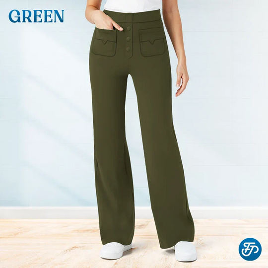 💖SALDI 2025 NUOVI MODELLI 50% DI SCONTO💷Pantaloni elasticizzati casual a vita alta da donna