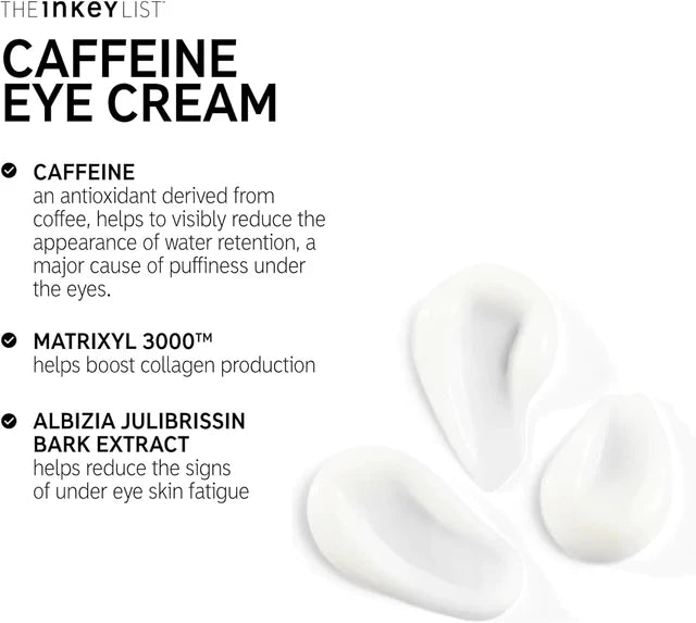 Kofeinový oční krém The INKEY List | Depuff & Brighten Eyes 15ml