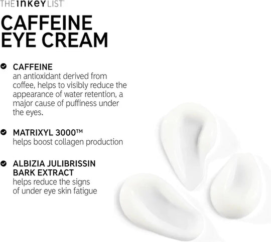 Kofeinový oční krém The INKEY List | Depuff & Brighten Eyes 15ml