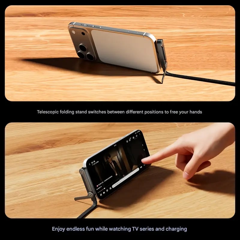 ⚡Last Day Special Price £10.79!!!⚡ Invisible Holder Charger Cable with Stand – Hidden Bracket Design, Fast Charging Support, Tangle-Free & Durable 📱