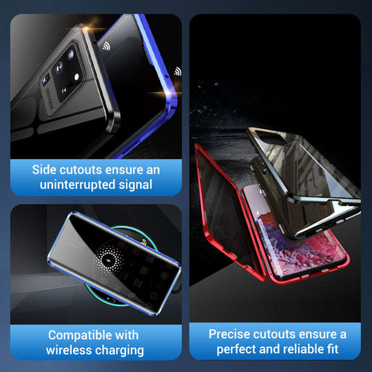 🔥Limited Time 50% OFF🔥Anti-peeping Magnetic Tempered Glass Double-sided Phone Case For Samsung S21-25 Series