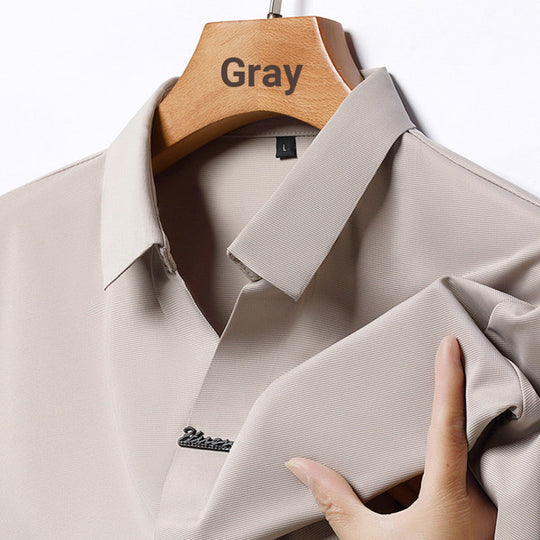 🔥Men’s Casual Lapel Breathable Wrinkle-free T-shirt