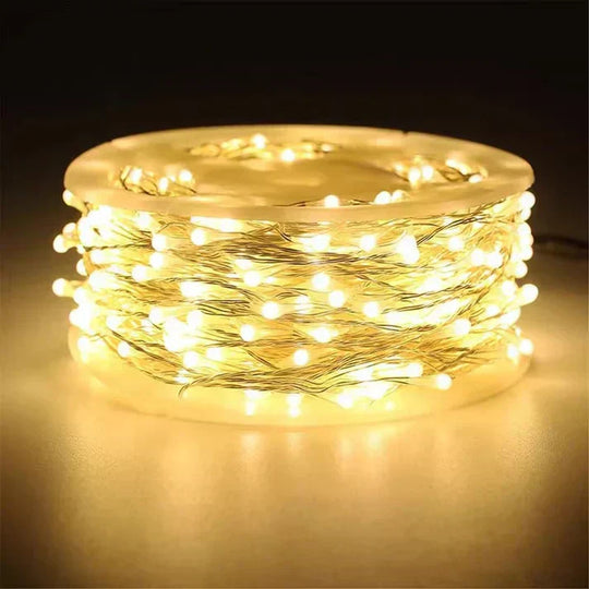 🎄🎁Catena luminosa a forma di petardo in filo di rame