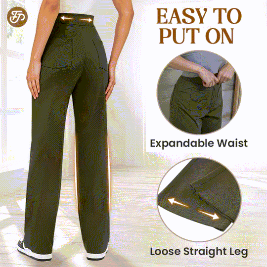 💖SALDI 2025 NUOVI MODELLI 50% DI SCONTO💷Pantaloni elasticizzati casual a vita alta da donna