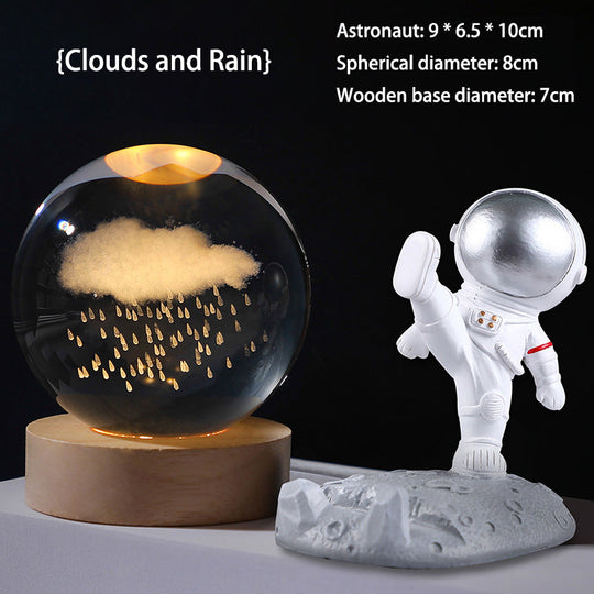 Lampada decorativa notturna con sfera di cristallo galassia 3D di Pasqua💖ACQUISTA 3 E RICEVI IL 10% DI SCONTO
