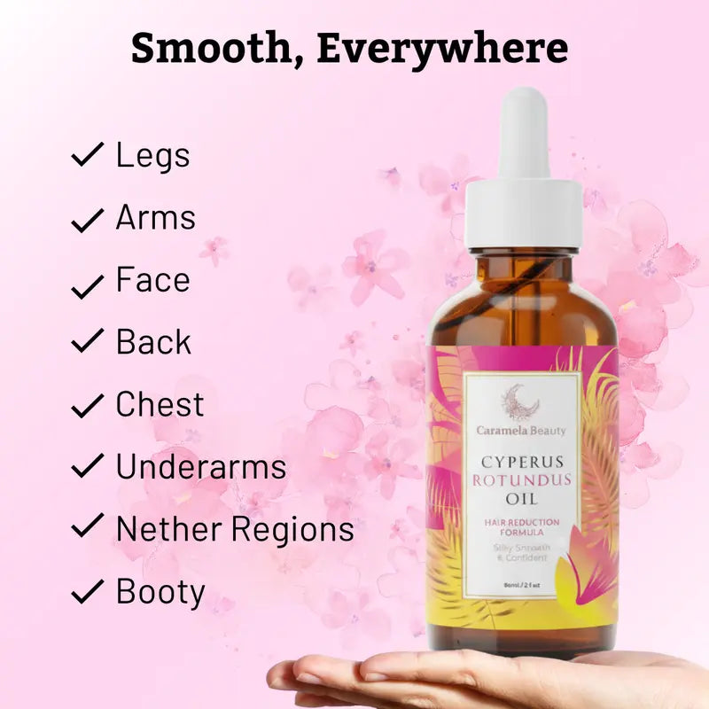 Karvanpoistoöljy luonnollisilla ainesosilla - Cyperus Rotundus Oil silkkiselle iholle