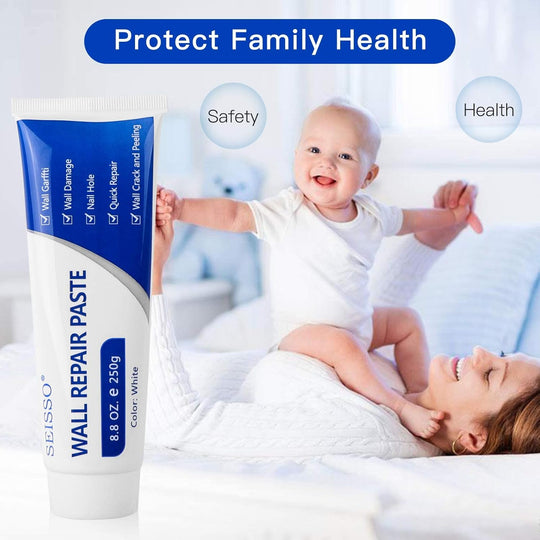 【Father's Day Gift】Drywall Patch Repair Kit with 250g Quick-Drying Wall Mending Agent, Multi-Functional Heavy-Duty Concrete Sealant, Waterproofing Adhesive Caulk, Self-Adhesive Paste