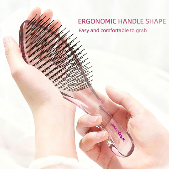 VMAGIC Detangling hajkefe fejbőr fésű női lányoknak, férfiaknak & fiúknak, nedves és száraz hajra, kétszintű fogak az erőfeszítés nélküli, hosszan tartó fogak eltávolításához