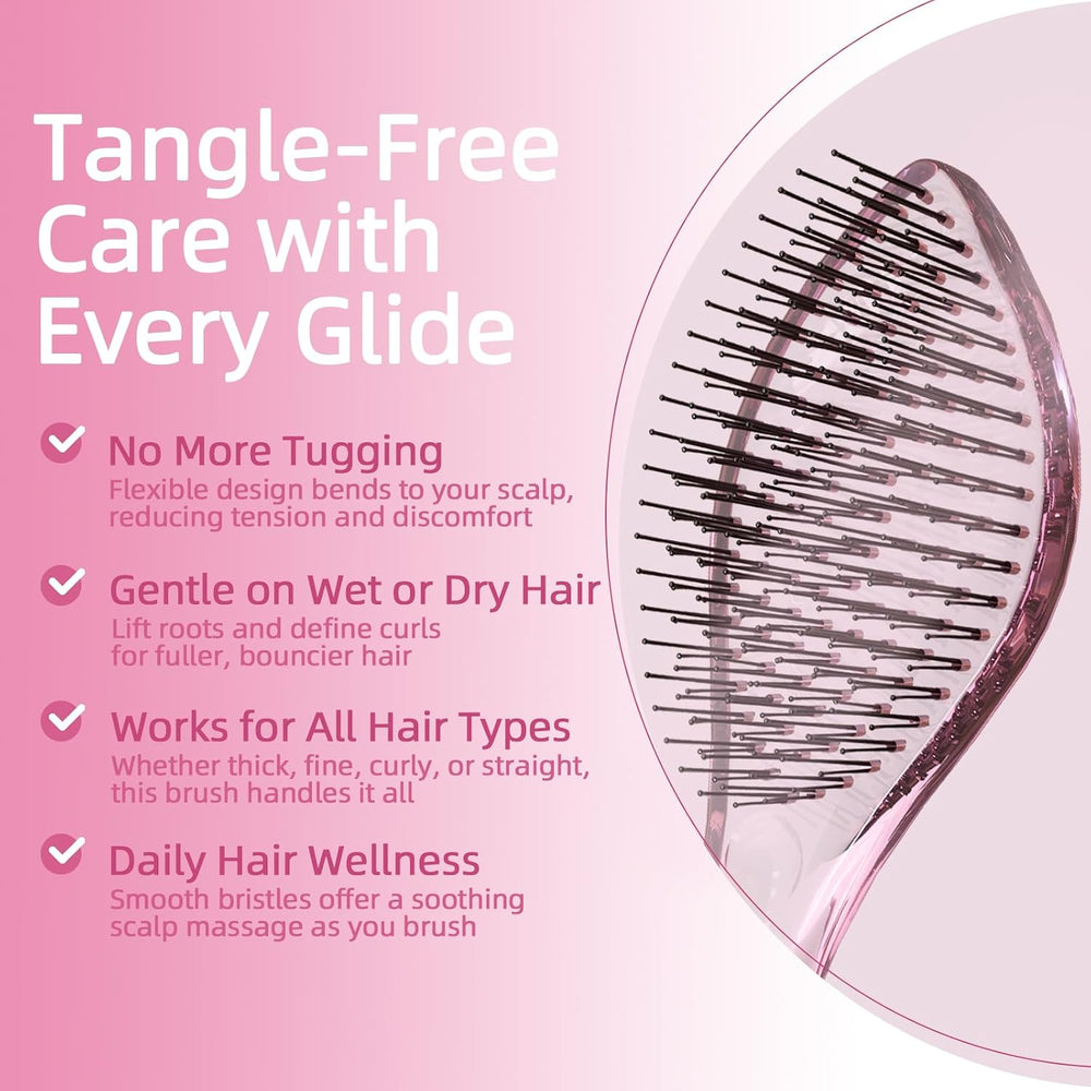 VMAGIC Detangling hajkefe fejbőr fésű női lányoknak, férfiaknak & fiúknak, nedves és száraz hajra, kétszintű fogak az erőfeszítés nélküli, hosszan tartó fogak eltávolításához