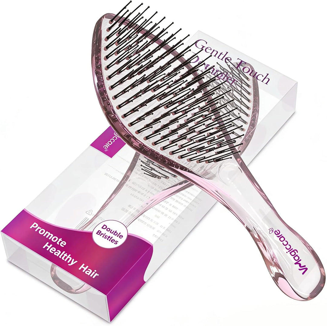 VMAGIC Detangling hajkefe fejbőr fésű női lányoknak, férfiaknak & fiúknak, nedves és száraz hajra, kétszintű fogak az erőfeszítés nélküli, hosszan tartó fogak eltávolításához