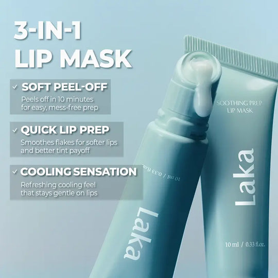 [Laka] Soothing Prep Lip Mask: mascarilla labial refrescante y despegable para una preparación de labios más suave y una sensación hidratada