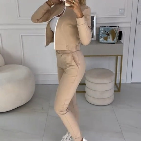 🎉Tuta da donna con zip, 3 pezzi😍 | Tuta Cloud | Elasticizzato in 4 direzioni + antipiega