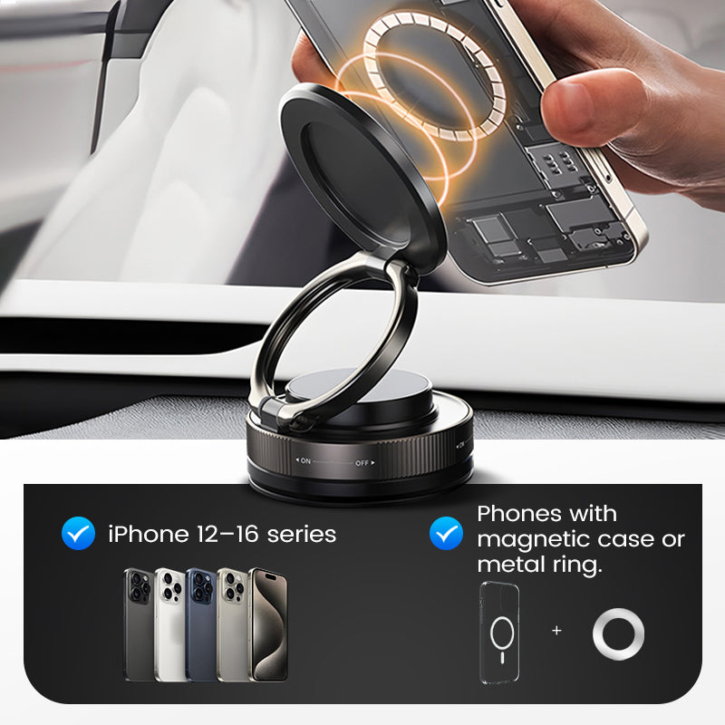 🔥Køb mere Spar mere🔄360° justerbar vakuummagnetisk telefonholder📱🚗