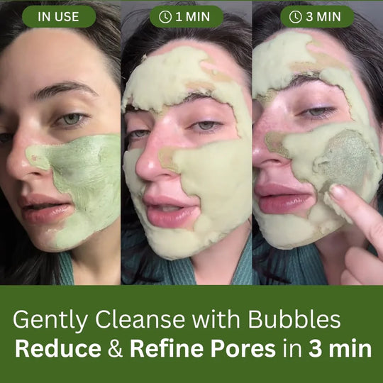 P.CALM Kolsyrad mask med Holy Basil: Förvandlar lera till bubblor på djupet Rengör porer, kontrollerar pormaskar och talg, 90 g smink för spaupplevelsen&nbsp; Arrangörer