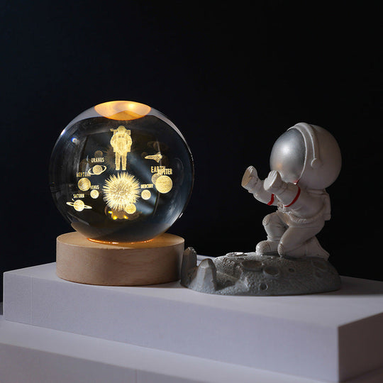 Lampada decorativa notturna con sfera di cristallo galassia 3D di Pasqua💖ACQUISTA 3 E RICEVI IL 10% DI SCONTO