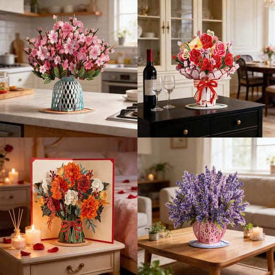 🏆PRODÁNO 35 000+! 🌼💌 Věčně kvetoucí 3D květinová vyskakovací karta – personalizovaný milostný vzkaz &  Věčný květ 🎁