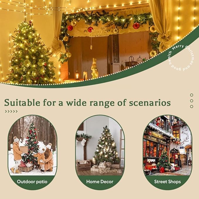 🎄🎁Catena luminosa a forma di petardo in filo di rame