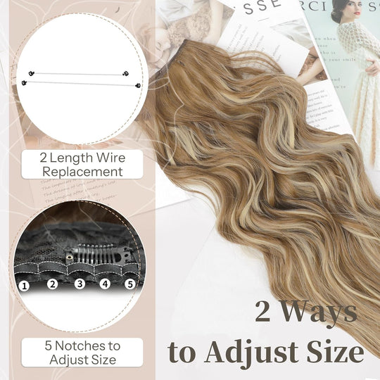 💖This Week's Hot Sales - 50% OFF🤩Women's Gradient Long Wavy Hair Wig, One-Piece with Adjustable Fit