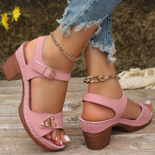 🌸NEW HOT SALE 50% OFF✨Elegant women's sandals with block heels – stylish and comfortable 👡✨