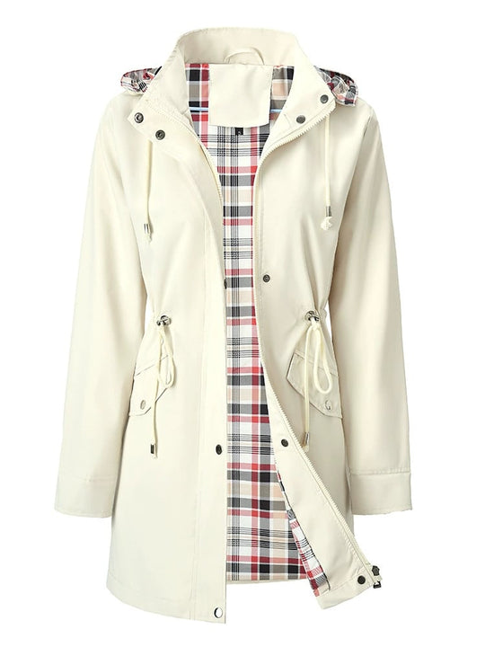 💐60% OFF🌧️🧥Women's Checkered Lining Waterproof Windbreaker