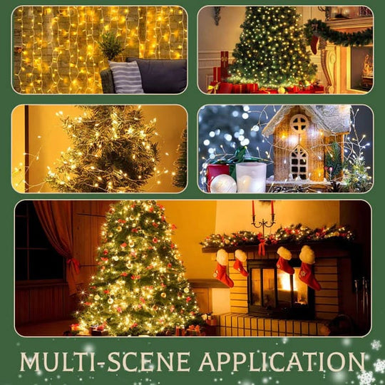 🎄🎁Catena luminosa a forma di petardo in filo di rame