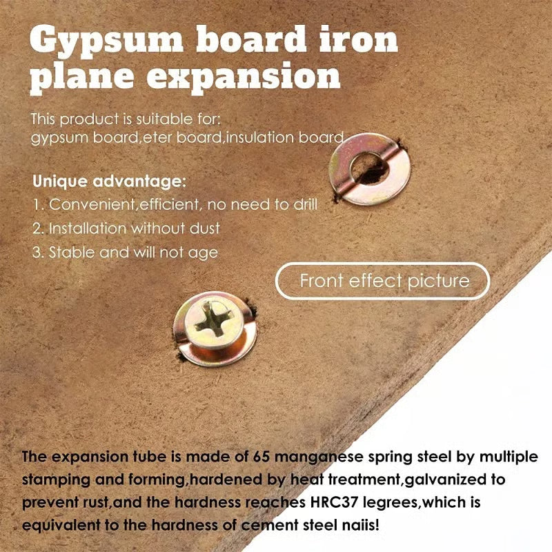 🔥Koop meer, bespaar meer🔥Gipsplaat expansieankers hoge sterkte zinkschroevenset