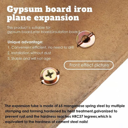 🔥Koop meer, bespaar meer🔥Gipsplaat expansieankers hoge sterkte zinkschroevenset
