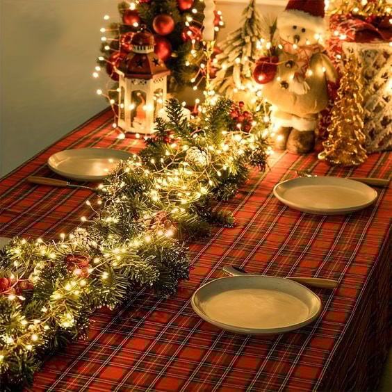 🎄🎁Catena luminosa a forma di petardo in filo di rame