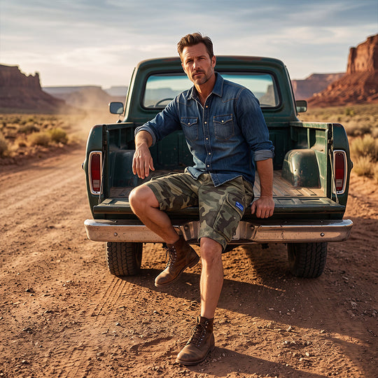 ✨ Men's Casual Relaxed Fit Cargo Shorts – Multi-Pockets, Breathable, Rugged 🌲