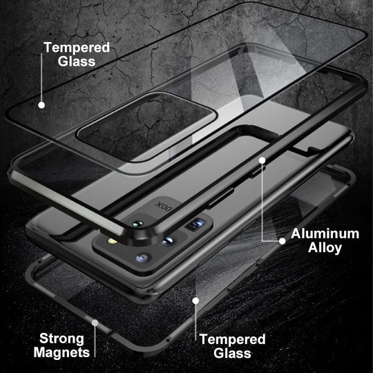 🔥Limited Time 50% OFF🔥Anti-peeping Magnetic Tempered Glass Double-sided Phone Case For Samsung S21-25 Series