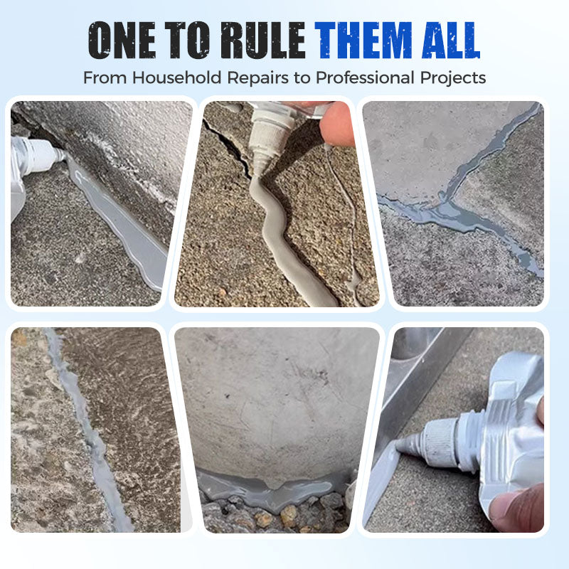 🛠️Limited Special Price 50% OFF! 🧱Extra-Strength New Formula Concrete Crack Repair Filler, Waterproof Heavy-Duty Crack Adhesive for Driveway, Patio & Wall Cracks