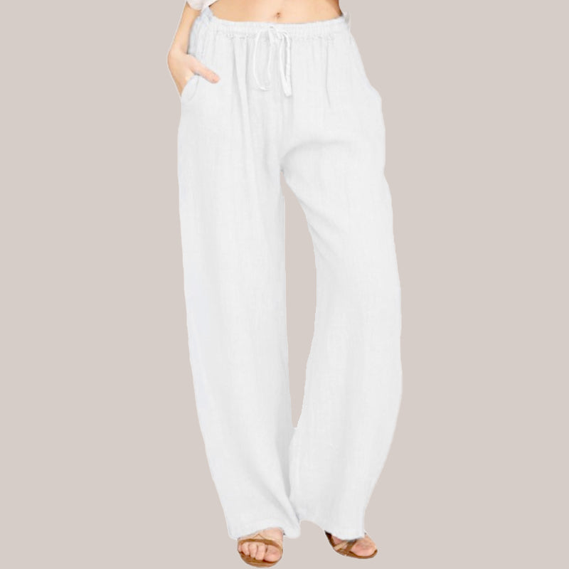 Women's  Cotton Linen Wide Leg Pants