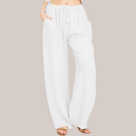 Women's  Cotton Linen Wide Leg Pants