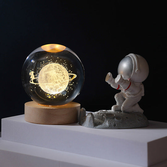 Lampada decorativa notturna con sfera di cristallo galassia 3D di Pasqua💖ACQUISTA 3 E RICEVI IL 10% DI SCONTO