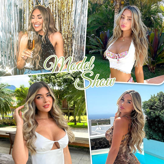 💖This Week's Hot Sales - 50% OFF🤩Women's Gradient Long Wavy Hair Wig, One-Piece with Adjustable Fit