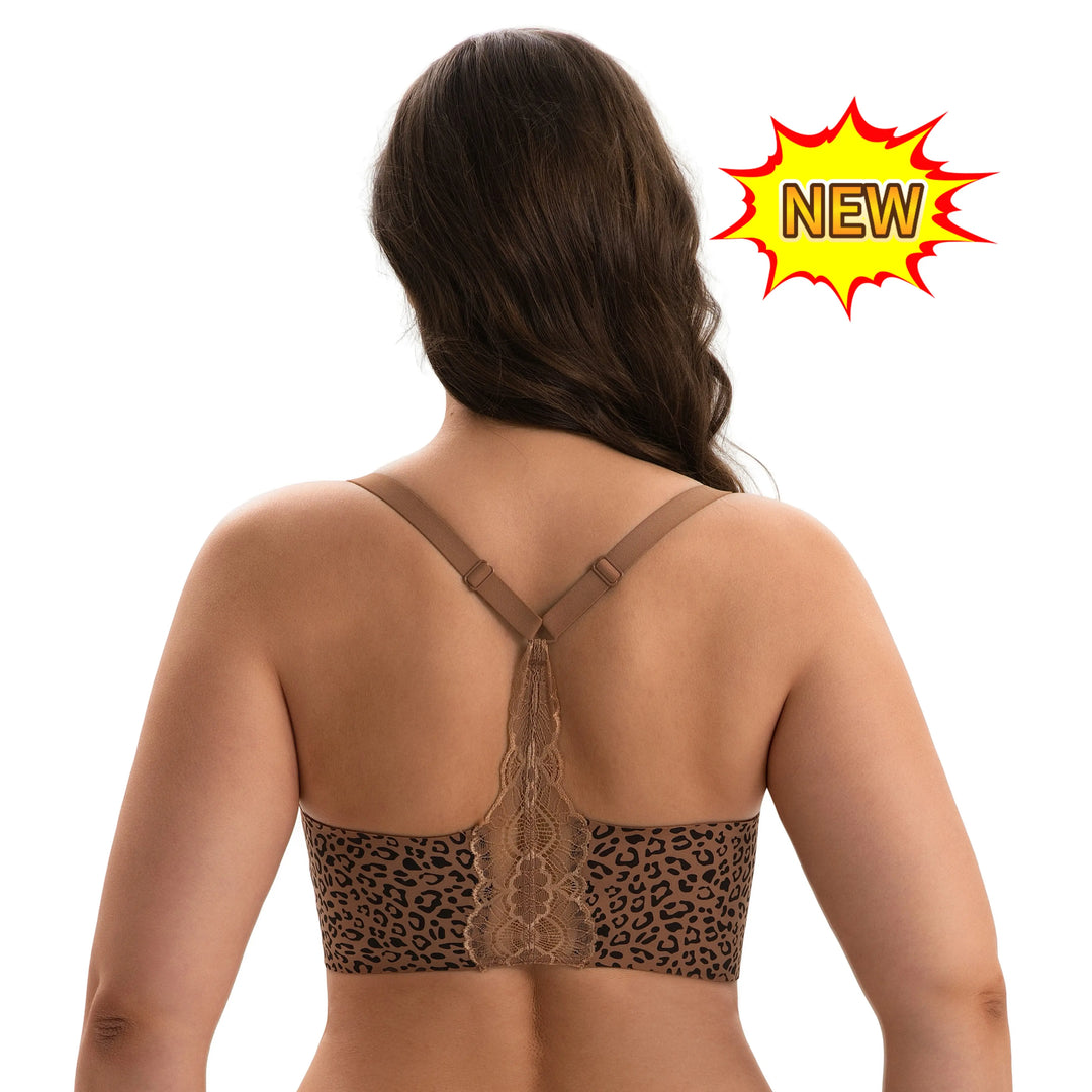 Lusait Lace Jelly Bra Bralettes for Women Pullover Bra Seamless Wireless Deep V Racerback Comfort Padded Everyday Tshirt Bra tiktokshopspringglowup summerwins,summerwins
