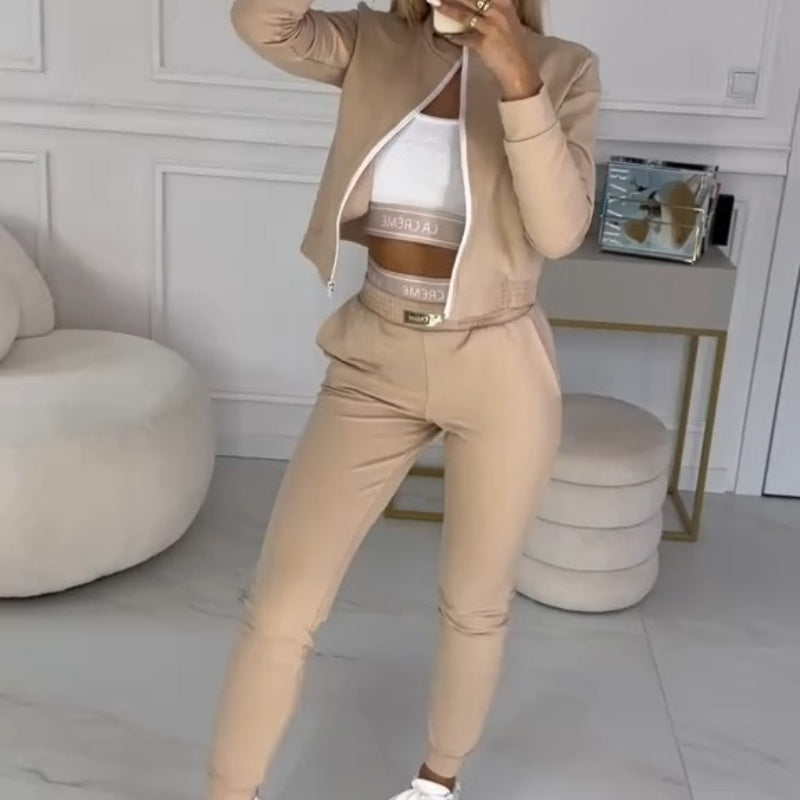 🎉Tuta da donna con zip, 3 pezzi😍 | Tuta Cloud | Elasticizzato in 4 direzioni + antipiega