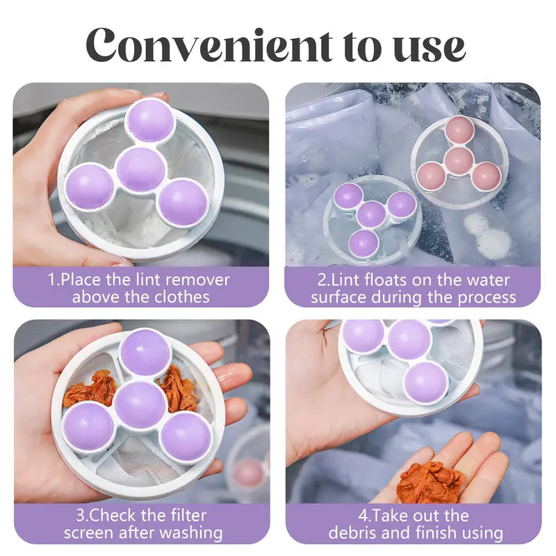 🧺🧦3 Counts Washing Machine Filter Bag