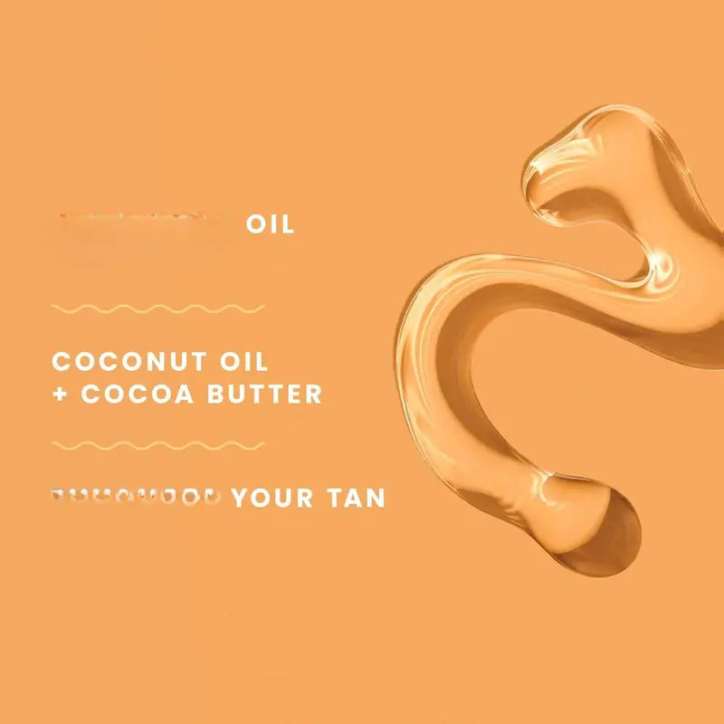 Ottieni un'abbronzatura profonda e radiosa con il nostro olio abbronzante scuro premium: un olio per il corpo idratante infuso con burro di cacao nutriente per un'abbronzatura migliorata e una pelle elastica