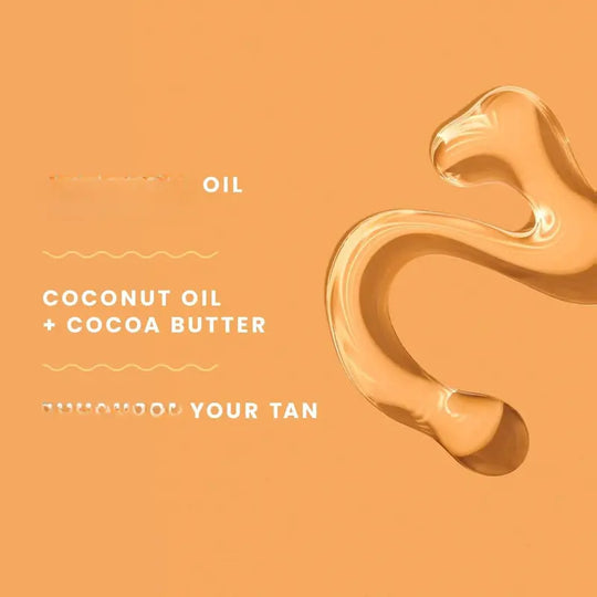 Ottieni un'abbronzatura profonda e radiosa con il nostro olio abbronzante scuro premium: un olio per il corpo idratante infuso con burro di cacao nutriente per un'abbronzatura migliorata e una pelle elastica