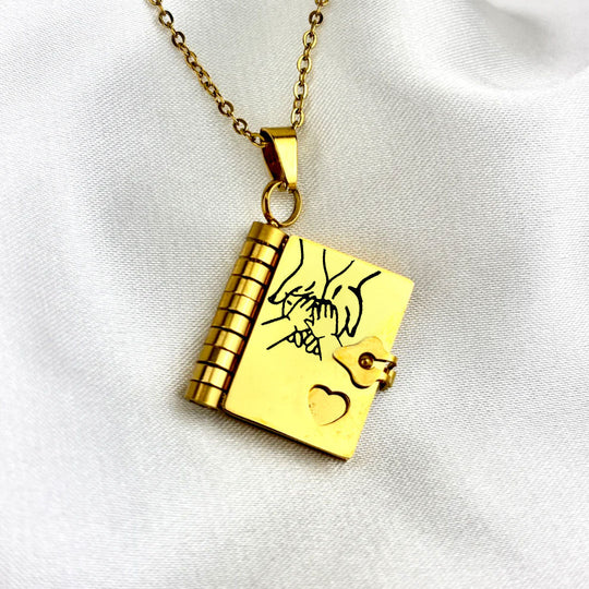 🔥🔥Náhrdelník My Little Star Book pro dceru, dárek k narozeninám, promoční šperky z lásky