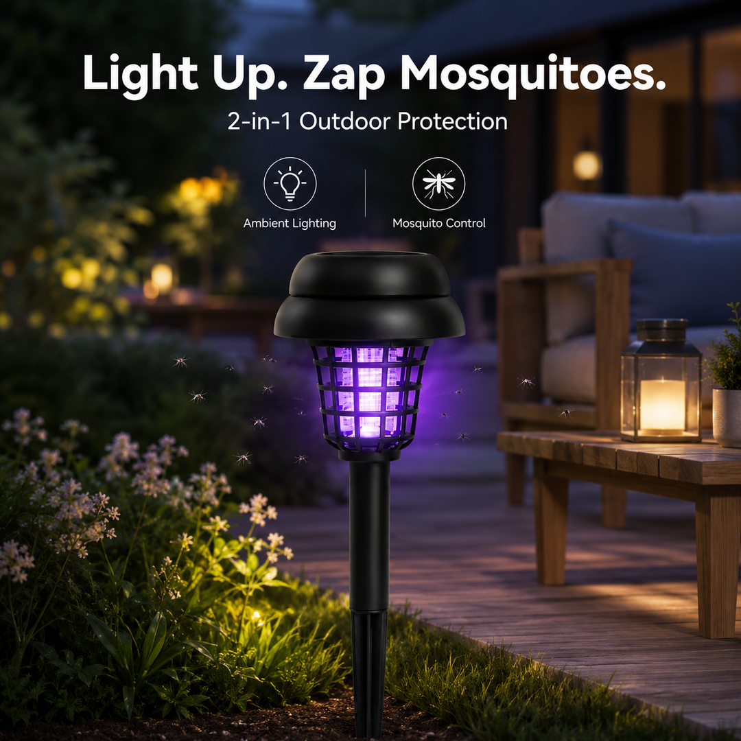 ☀️Solar Mosquito Zapper Light ✨– Outdoor Garden Stake Lamp, UV Insect Killer & Solar Pathway Light🦟🚫