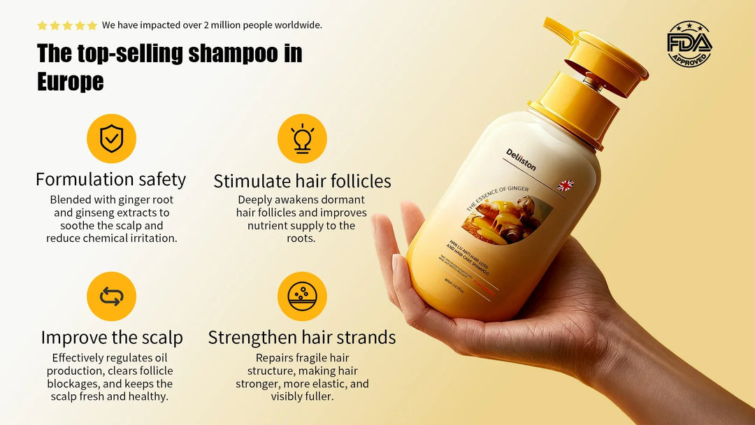 🥳2026 VARMT UDSALG🥳💞50.000+ SOLGT!🌱🌿 Naturens styrke til tykkere hår. Mild urtebaseret shampoo mod hårtab