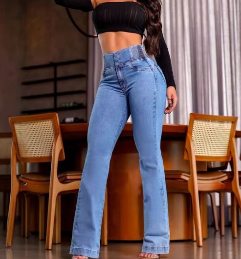 💜 LAST DAY PROMOTION - 50%OFF💜Women's Butt Lifting Bootcut Jeans High Waisted Wide Leg Baggy Jean