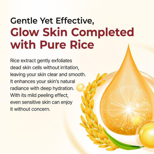 [Dr.Melaxin Officiell] Peel Shot Glow Rice Ampoule Duo - Serum för uppljusning, exfoliering och återfuktning - Lämplig för alla hudtyper
