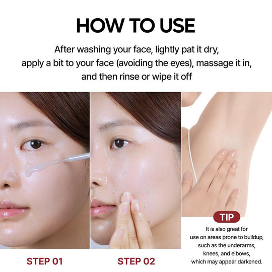 [Dr.Melaxin Officiell] Peel Shot Glow Rice Ampoule Duo - Serum för uppljusning, exfoliering och återfuktning - Lämplig för alla hudtyper